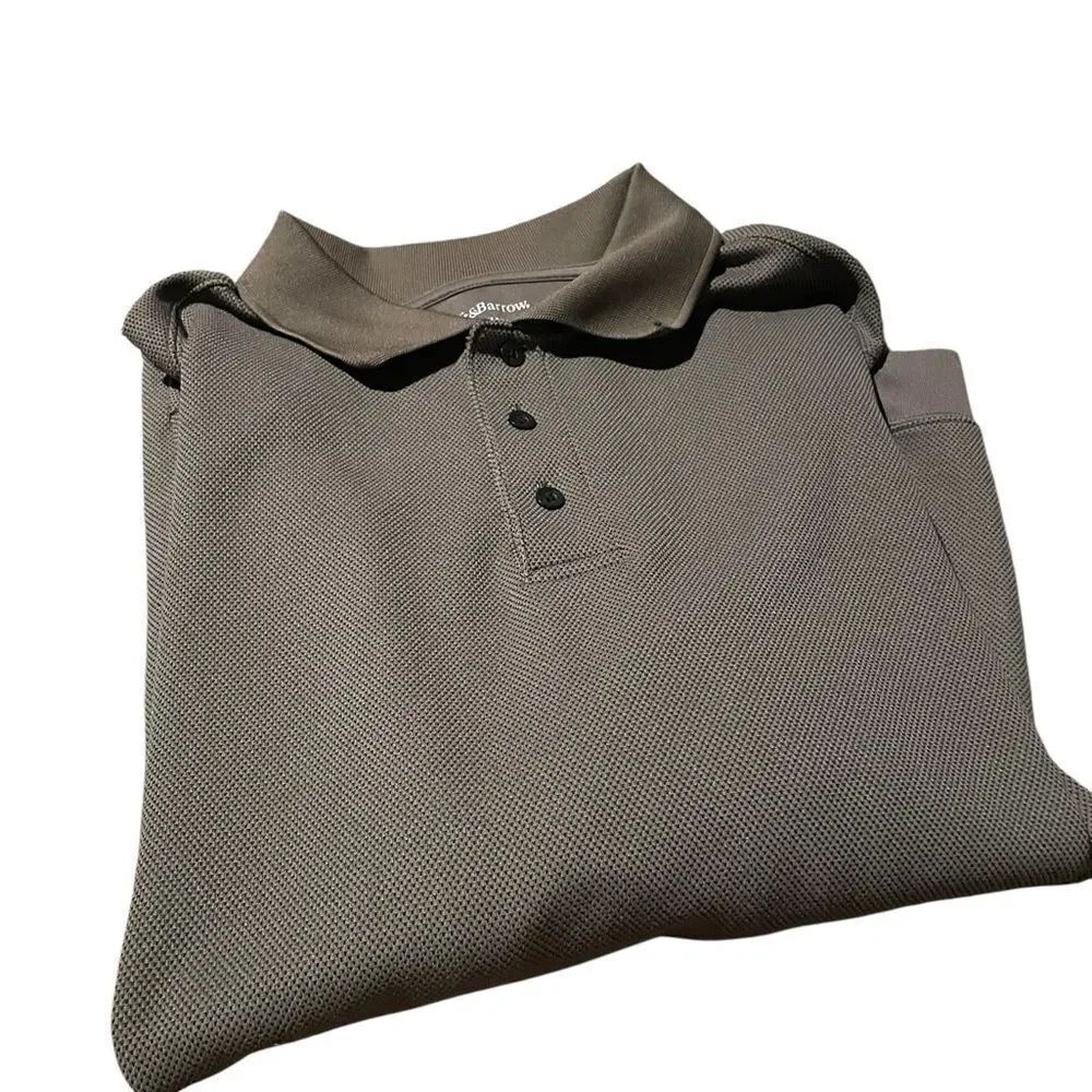 Croft and Barrie performance cool and dry Men's Green Polo long sleeved Shirt